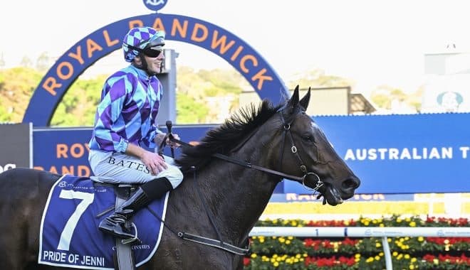 Jockey Declan Bates masterclass ride aboard the wonder mare Pride of Jenni to Claim Group 1 Queen Elizabeth Victory